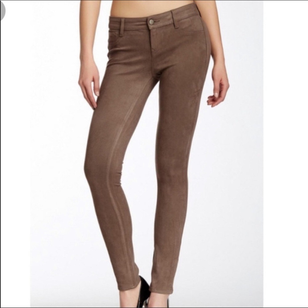 Anthropologie Level 99 faux suede pants